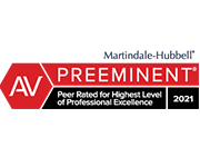 AV Preeminent Peer Reted For Highest Level Of Professional Excellence