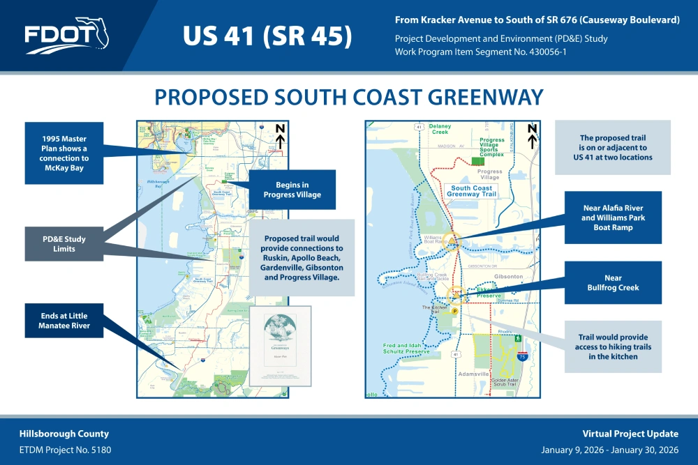 Gibsonton Bicycle &Amp; E-Bike Accident Lawyer 2 Fdot Proposed South Coast Greenway Gibsonton Us 41 Image